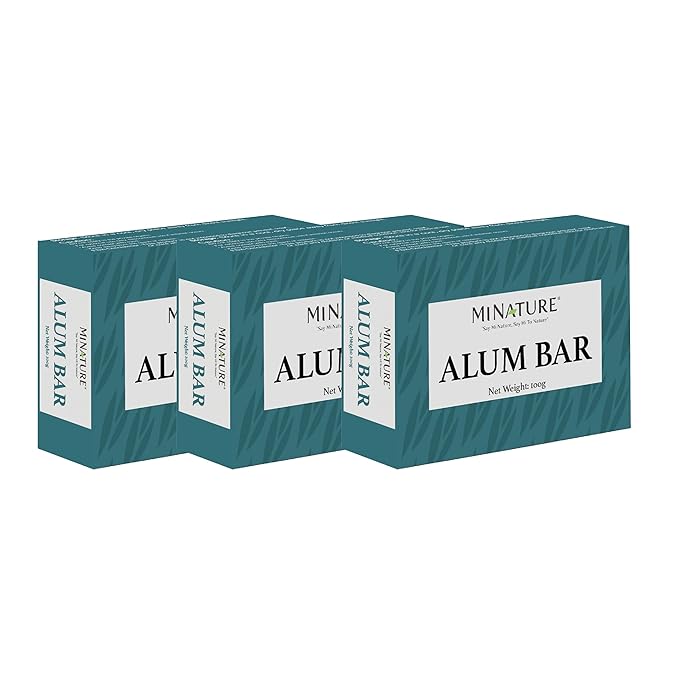 Alum Bar(Potassium Alum)(phitkari) by mi Nature Alum Stone (Fitkari) 100g 100 Only Alum