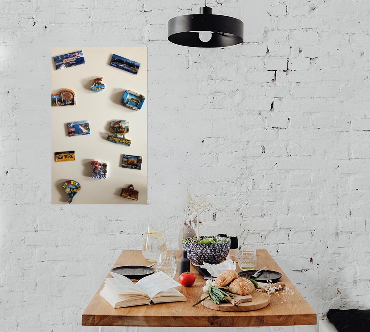 ModernLife' - Magneetbord voor aan de wand 80x50 cm gehard glas zwart