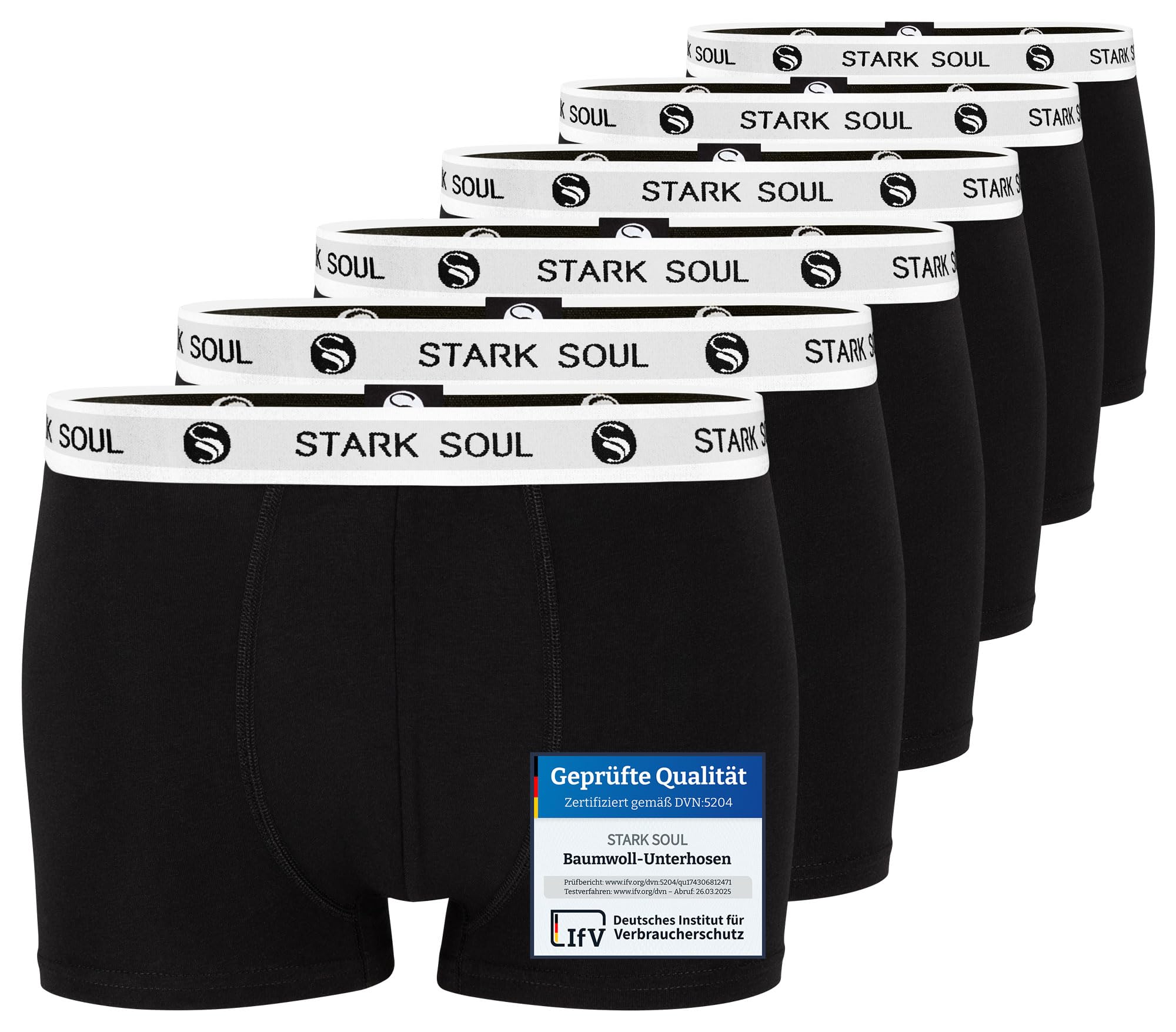 Stark Soul Men's Pack Of 6 Black And White Boxer Shorts, Hipster Pack Of 6, Cotton Underwear For In Size M-Xxl, Xxl