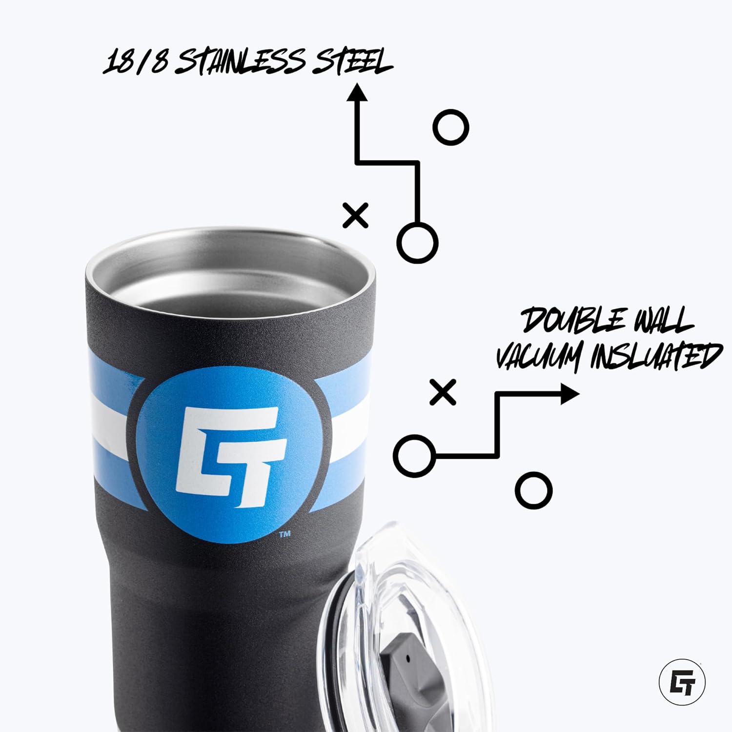 Gametime Sidekicks Texas 20oz Burnt Orange Tumbler - Officially Licensed, 18/8 Stainless Steel, Double-walled, Vacuum-insulated, UV LED Printed Logos, Sweatless, Stays Hot/Cold - 360 Wrap - Image 2