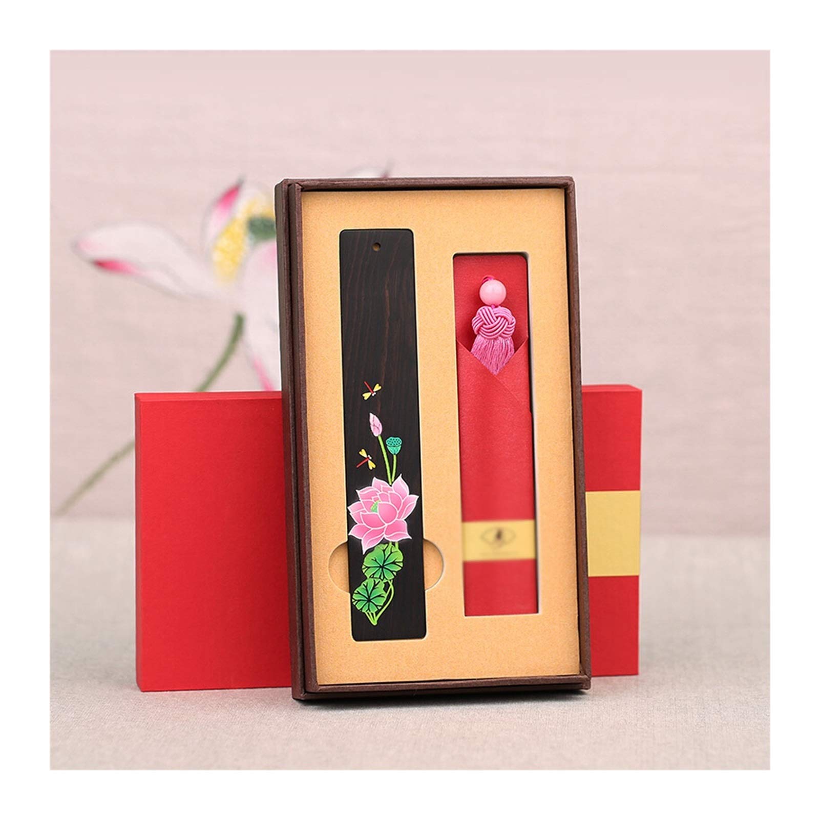 Lesezeichen Einzigartige Geschenke - handgemachtes Naturholz-Lesezeichen mit Quaste chinesischer Stil handgemalte hölzerne Lesezeichen kreative und praktische Geschenke Buch Markierungen