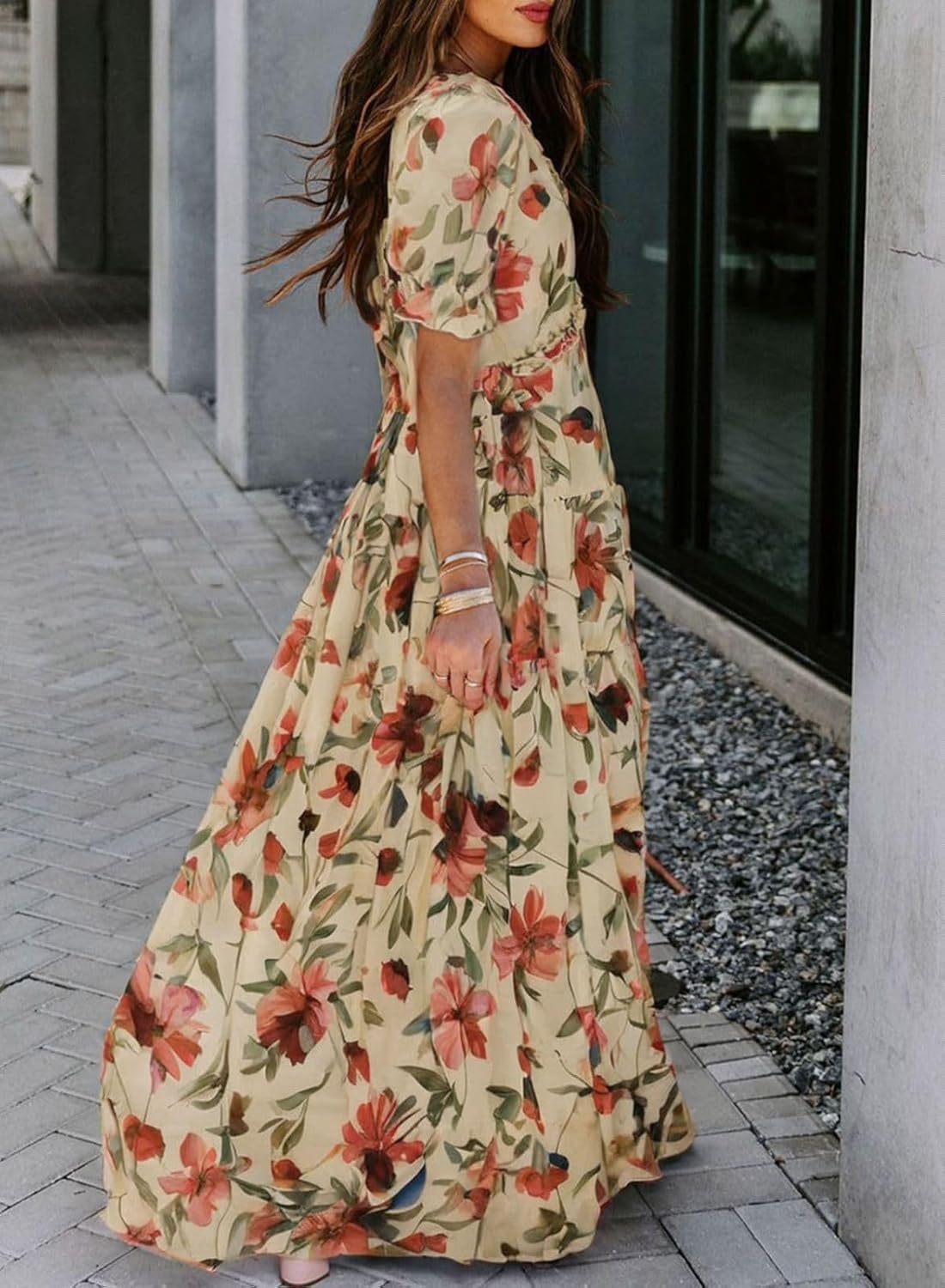 Printed Boho Maxi Dress