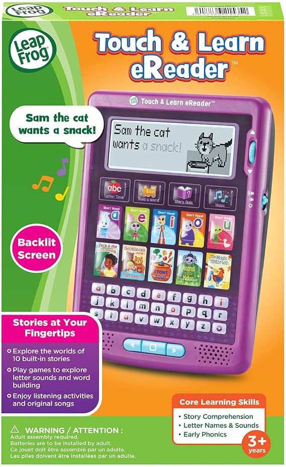 LeapFrog Touch and Learn eReader、パープル。