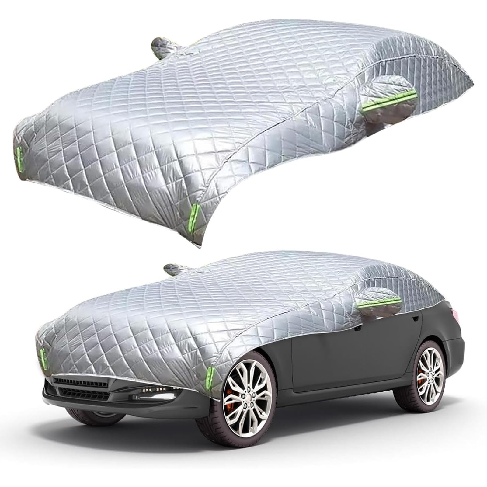 Hagelschutzplane Auto, Autoabdeckung Hagelschutz für SUV & Limousine, Hageldecke Auto mit reflektierenden Streifen, Windfeste Hagelschutzdecke (L)