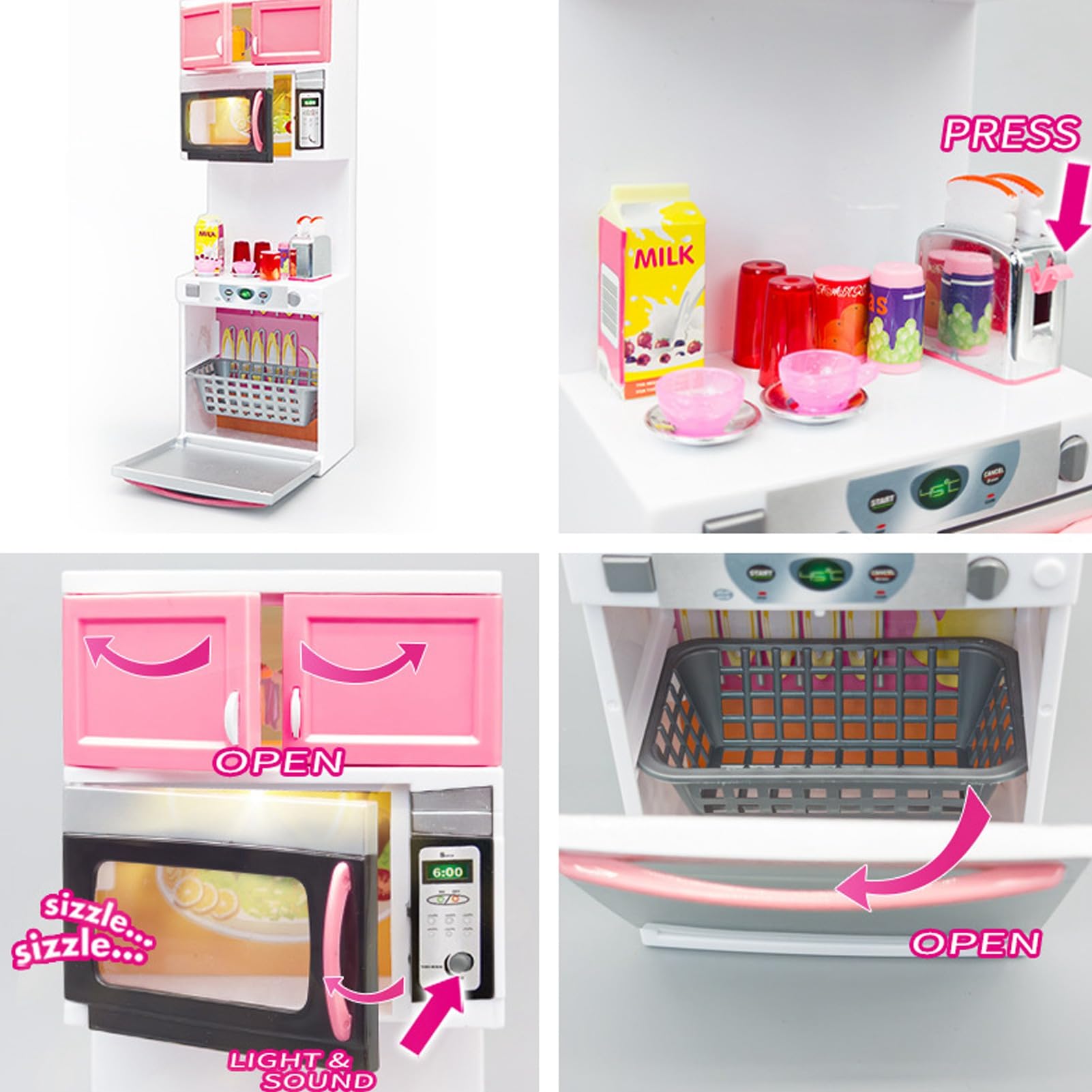 Amazon | 子供用プラスチックプレイキッチンおもちゃ 完全なキッズ