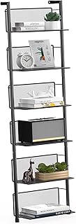 Docnest Industrial Wall-Mounted Ladder Shelf - 6-Tier Metal Bookshelf Or...