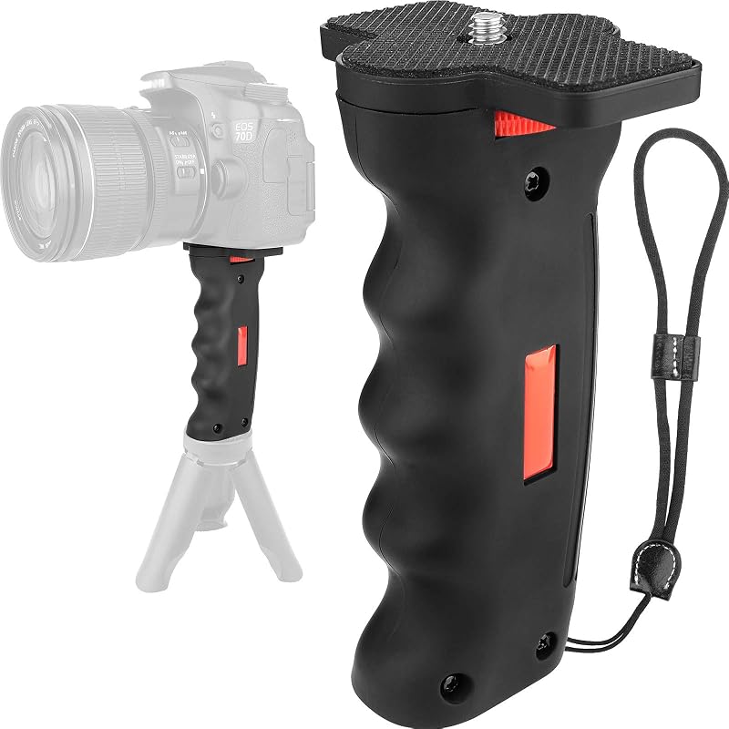 Camera Handle Grip,1/4" Camera Handheld Stabilizer with Wrist Strap,Chromlives Handle Grip Support Mount for DSLR Camcorder Smartphone Action Cameras Led Video Light