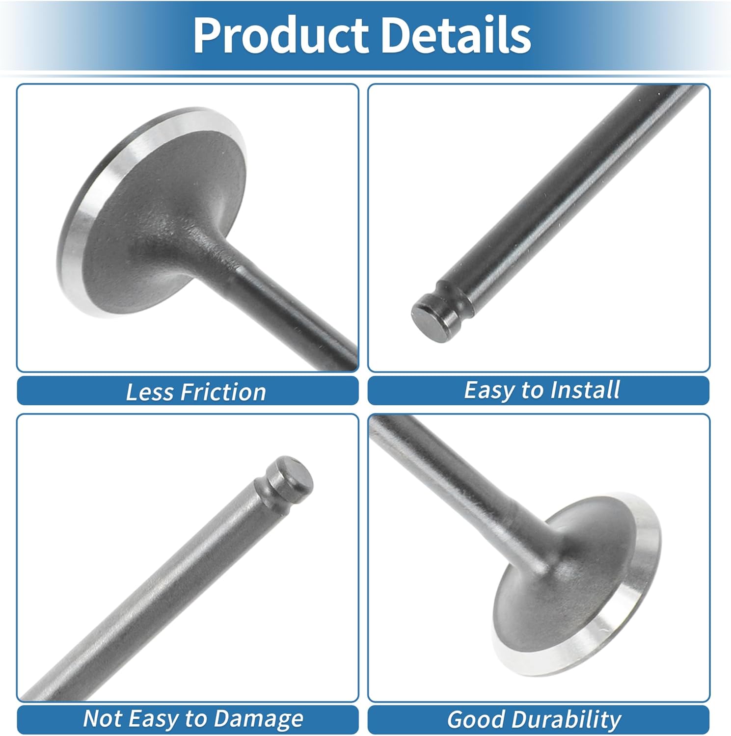 16pcs Engine Intake and Exhaust Valve Kit with Valve Seals for Honda Civic Del Sol 1.6L 1.7L 1992-2005 SOHC D16Z6 D17A1 A2 A6