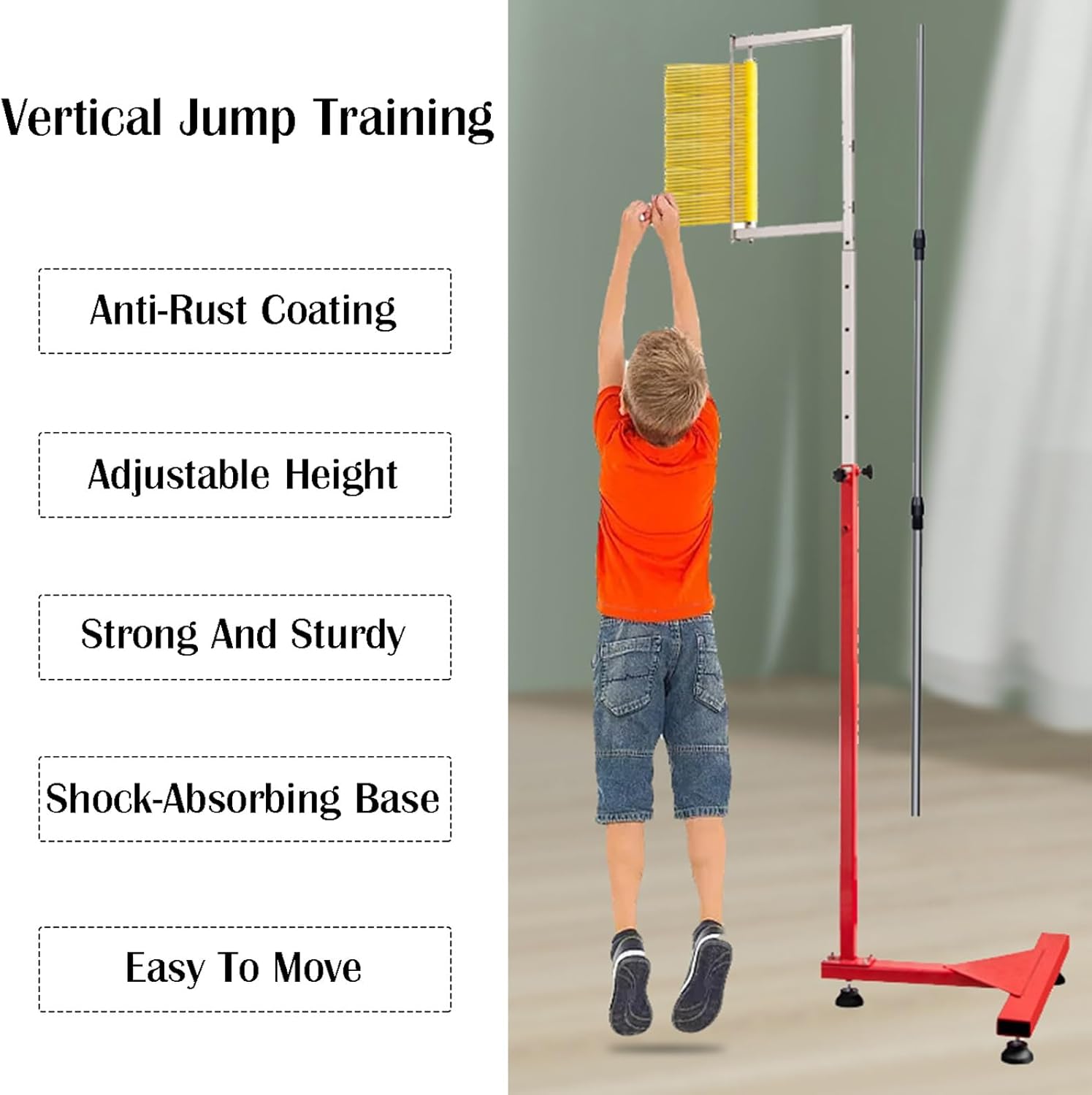 Vertical Jump Tester,Adjustable Height Vertical Jump Training Equipment Tool,170-360cm Jumping Measuring Trainer Pole for Teen and Adult