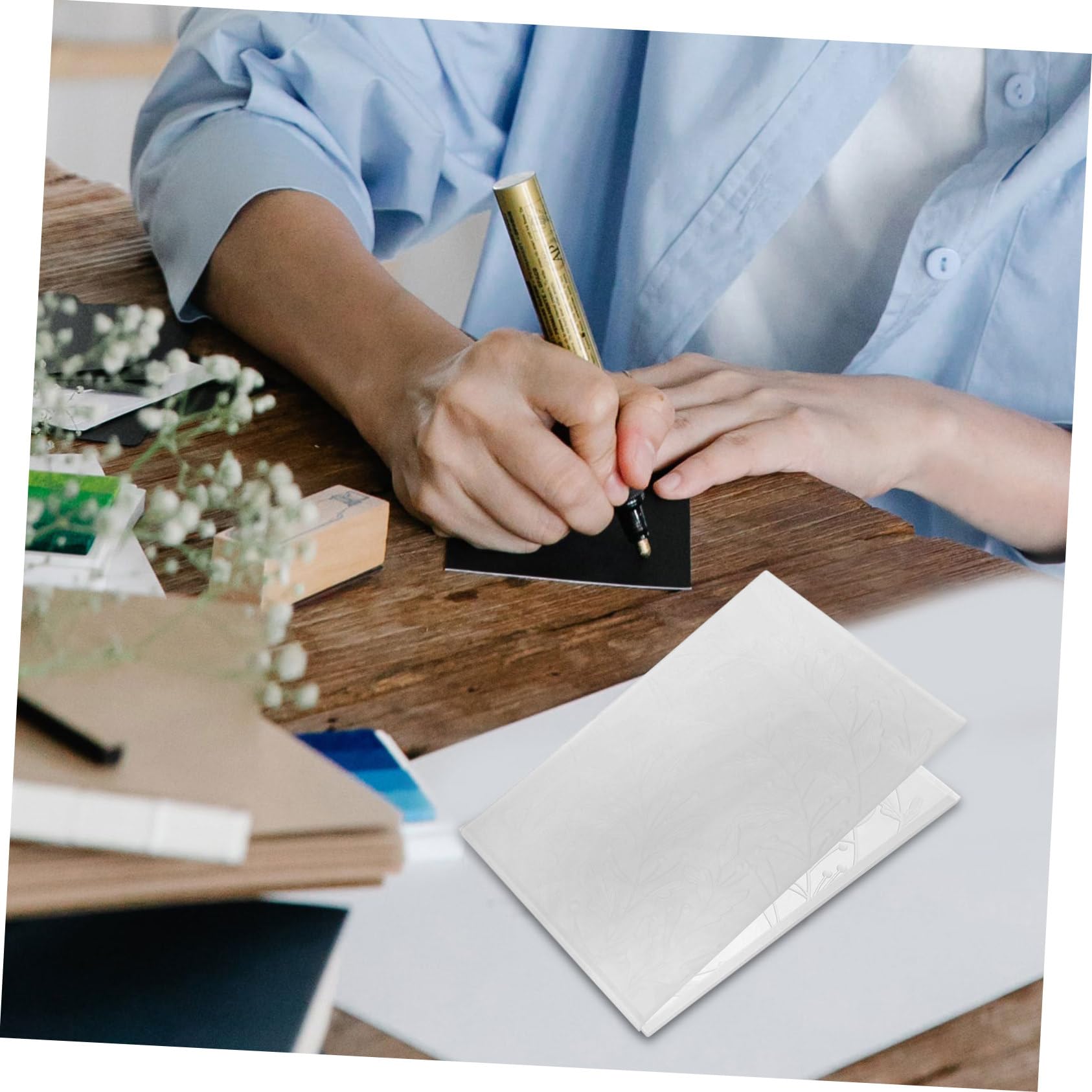 Operitacx 4 Stück Kreative Prägeordner Kunststoff für DIY Scrapbooking Textur Vorlagen für Kartenherstellung Einladungen und Fotoalben für Bastelprojekte