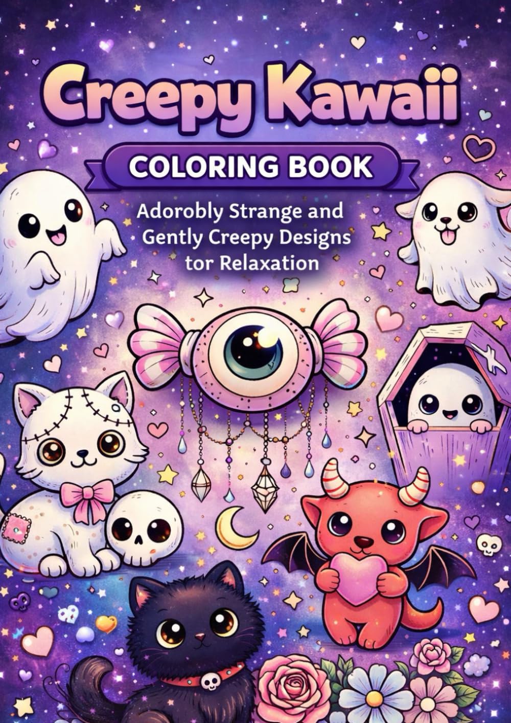 Creepy Kawaii Coloring Book: Adorably Strange and Gently Creepy Designs for Relaxation