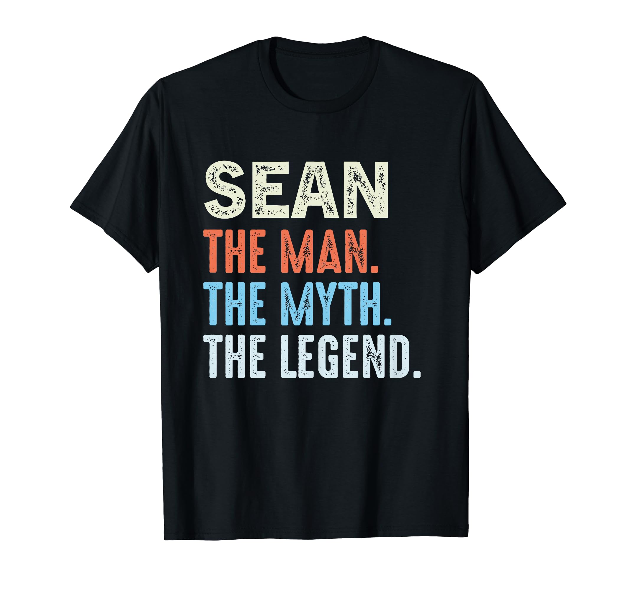 LUXETHREADS Men'sSean The Legend Name Personalized Cute Idea Men Vintage Sean T-Shirt