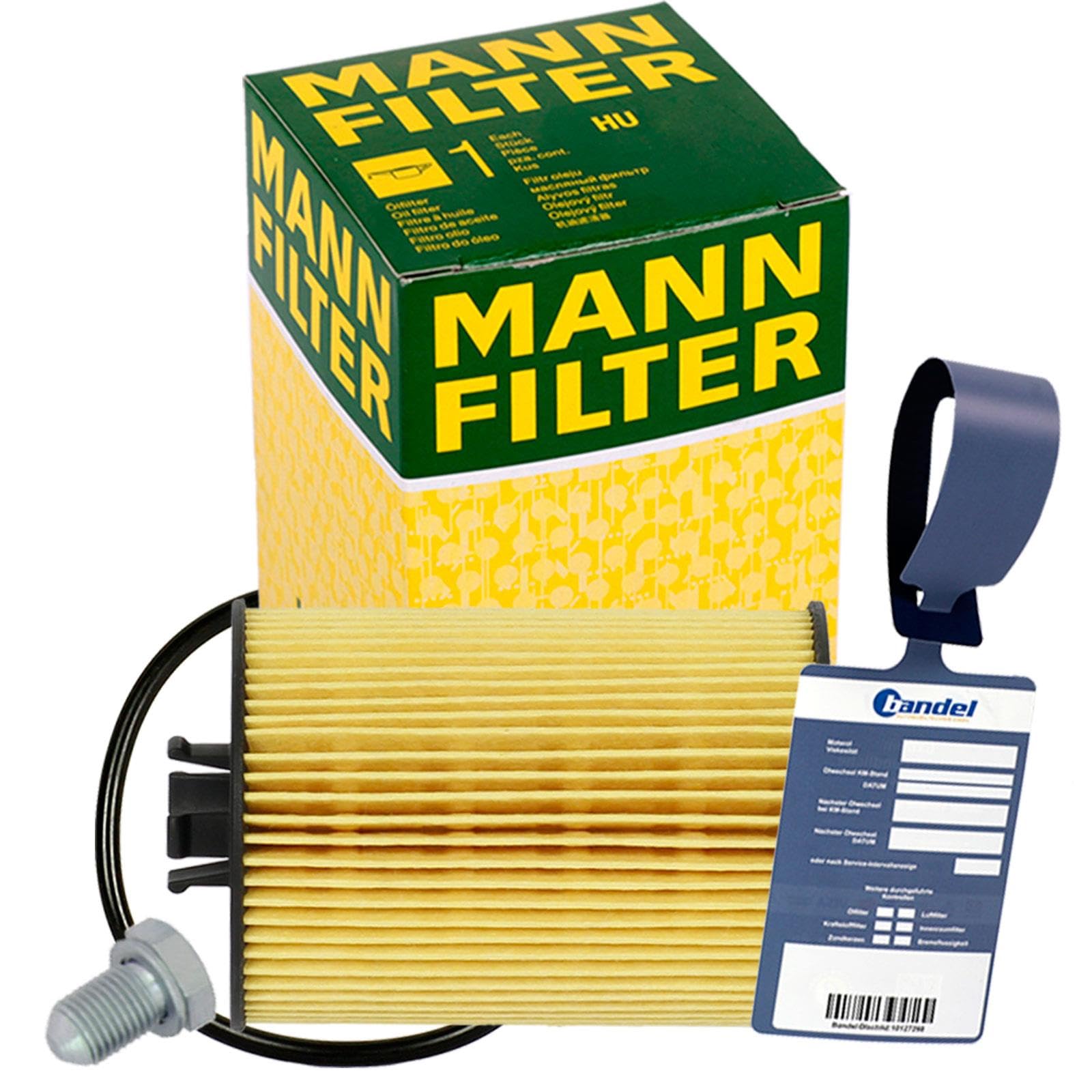 Mann Filterset+Mobil 5W30 Öl | HU7020Z+C38002+CUK26009+1113800100+Mn+Mobil 5W30 passend für Passat 2.0 Tdi