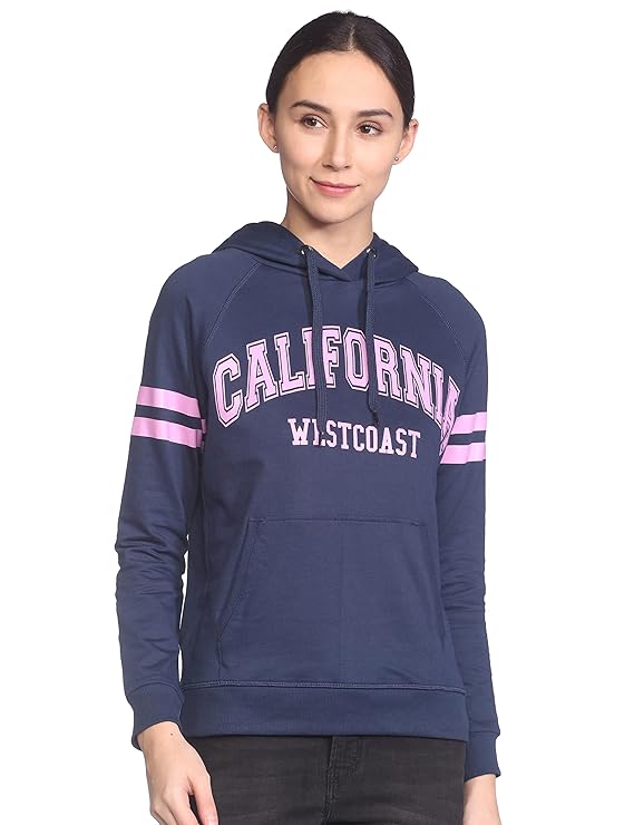 Women Cotton Hooded Neck Sweatshirt