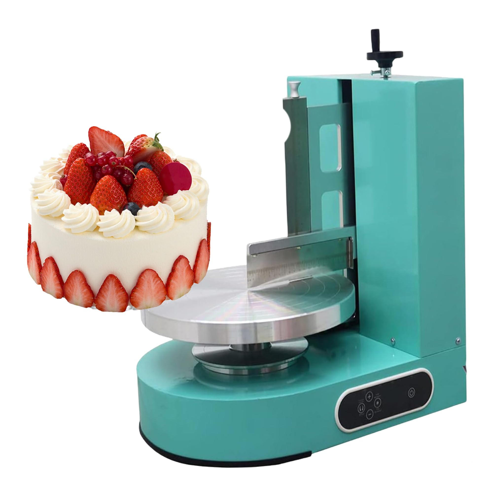Maszyna Do Lukrowania Tortów, Automatyczna Dekoratornia Z Silnikiem 200w, 60–320 Obr/Min, Panelem Lcd, Regulowanym Skrobakiem Do Tortów 4–12 Cali (10–30 Cm), Do Domowej Piekarni