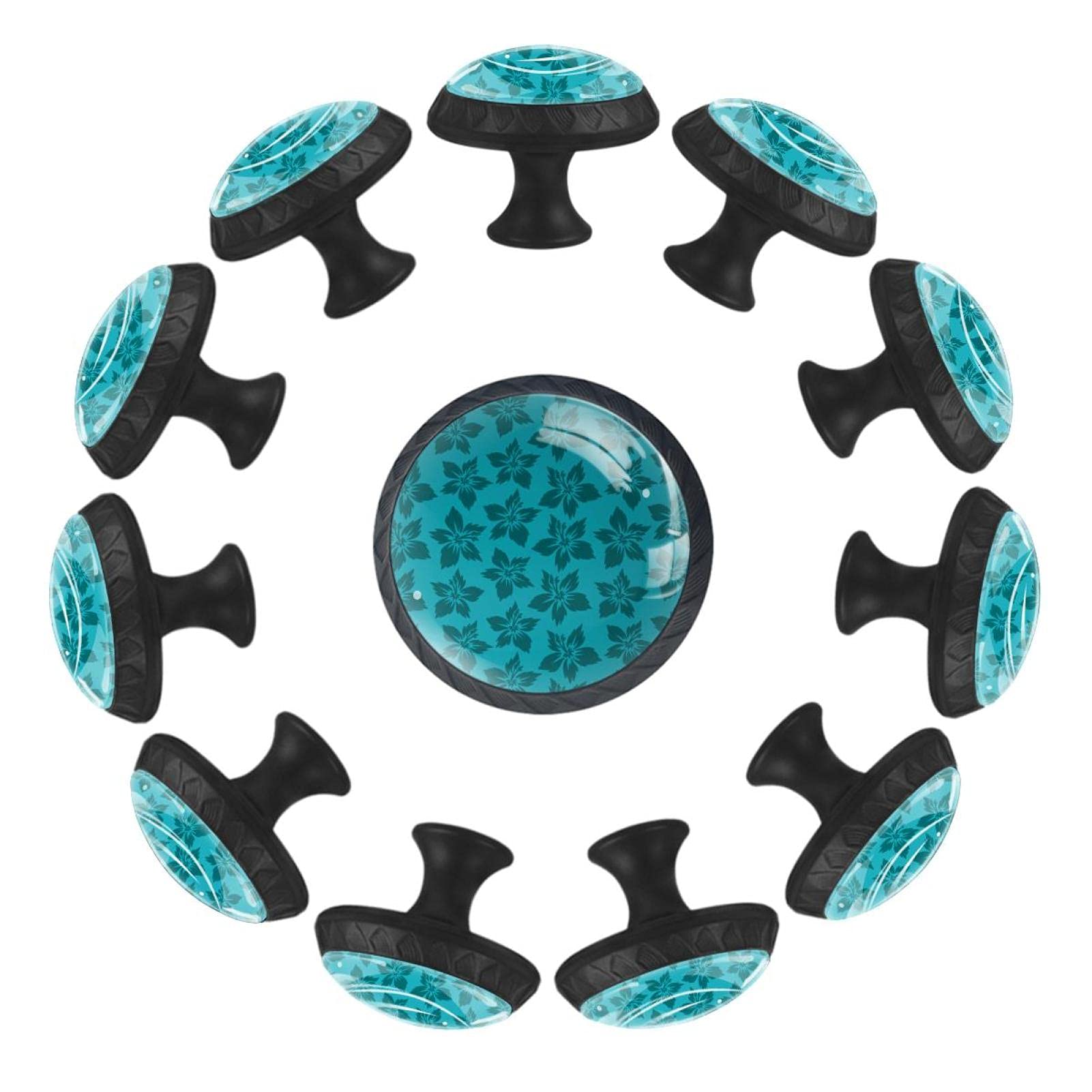 Boutons de tiroir fleur bleu 35 mm pour décorer la chambre de bébé et la crèche