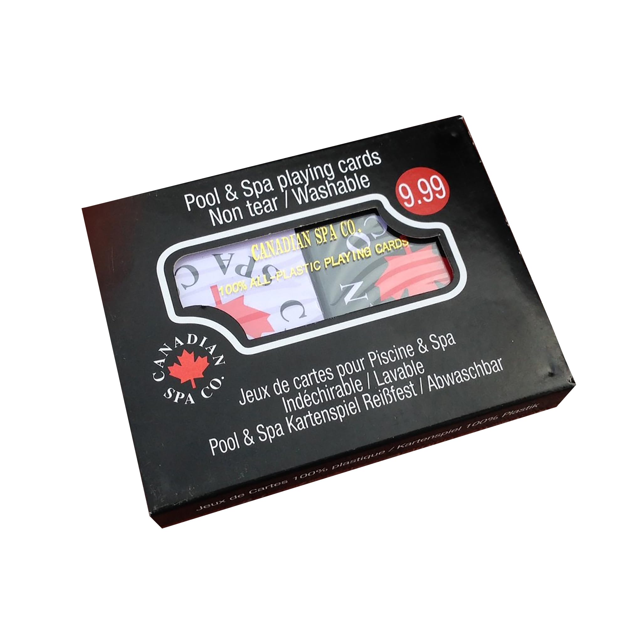 CANADIAN SPA CO. Waterproof Playing Cards, 2 x Deck of 54 Cards Each, Perfect for Hot Tub, Camping, Festivals, Picnic and Outdoor Use