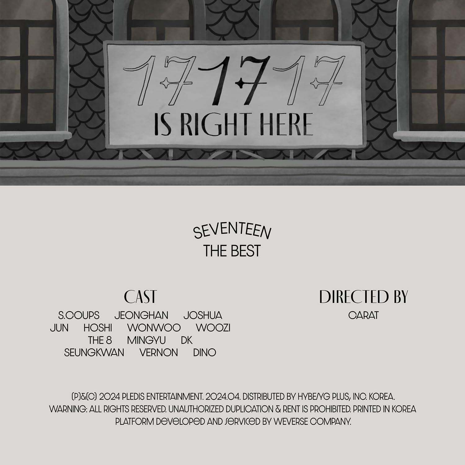 SEVENTEEN - BEST ALBUM [17 IS RIGHT HERE] (Wevers Albums Ver.) Card Holder + Qr Card + Photocard + User guide + 2 Pin badges + 4 Extra Photocards