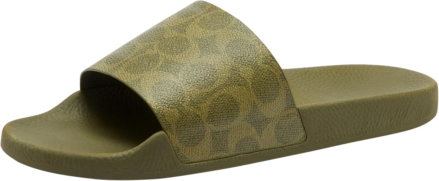 COACH Women's Udele Coated Canvas Slides