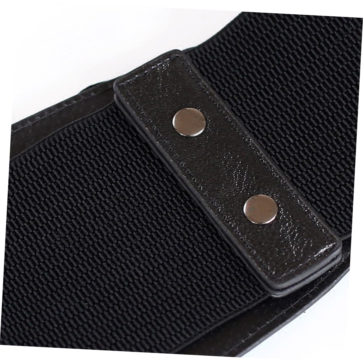 3piezas Cinturón Elástico De Pu Para Mujer Borlas Accesorio De Moda Para Falda y Cómodo Negro