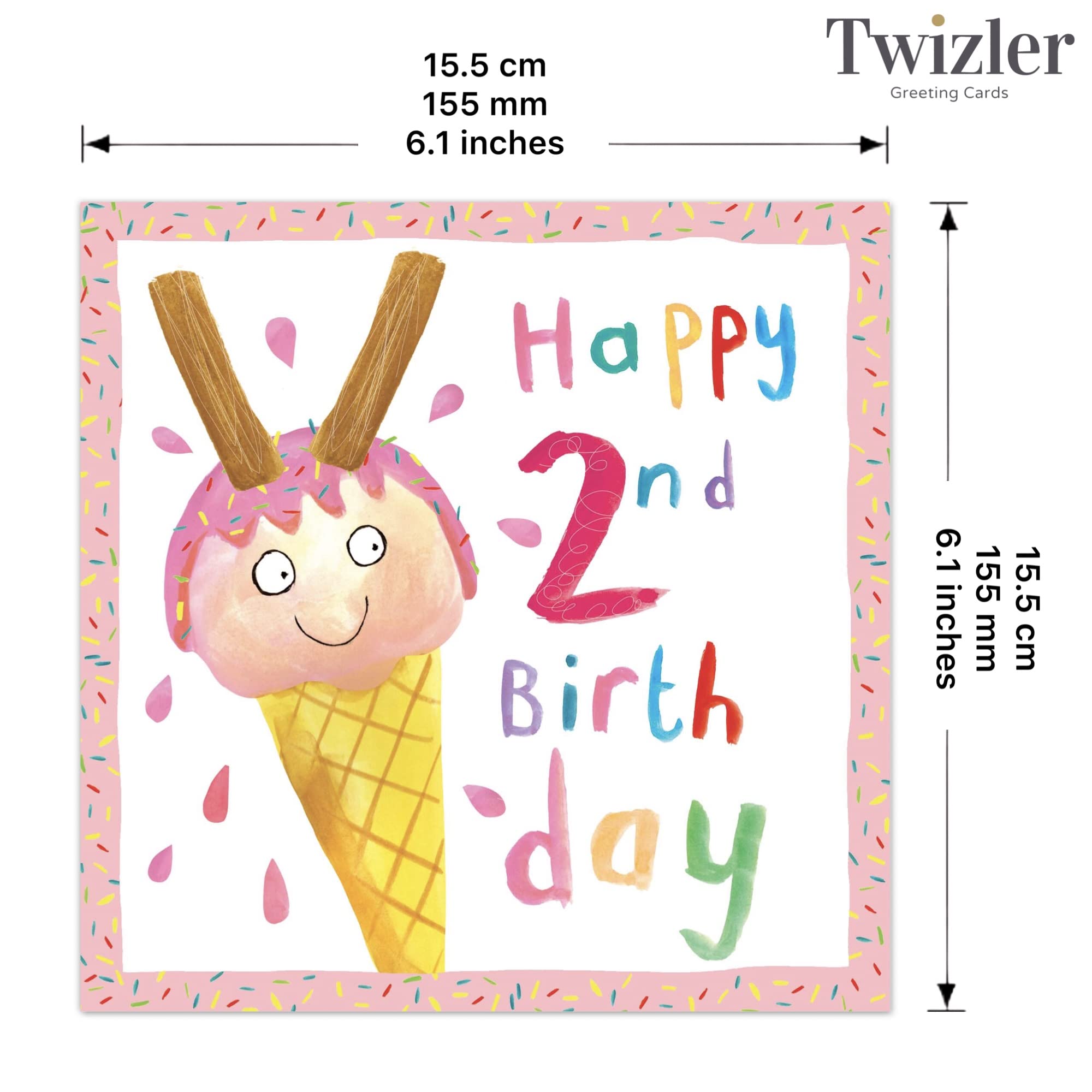 Biglietto Auguri 2° Compleanno Per Ragazzi – Con Scavatori, Cartoncino Spesso, Formato 15,5x15,5 Cm, Prodotto Nel Regno Unito