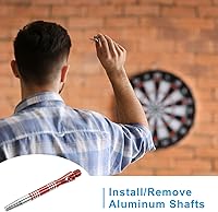 Vista 5 de PATIKIL Herramienta de llave de dardos, accesorio de dardos de manejo de cabeza de dardo de hierro para ejes de aluminio, puntas de dardos