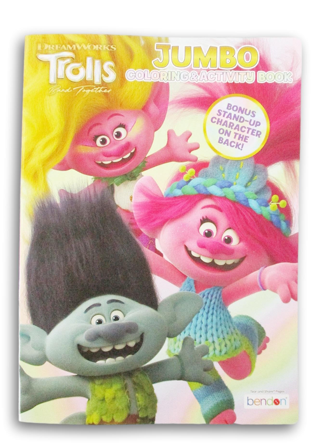 Trolls Band Together Coloring and Activity Book with Stand-Up Character on Back - 64 Pages