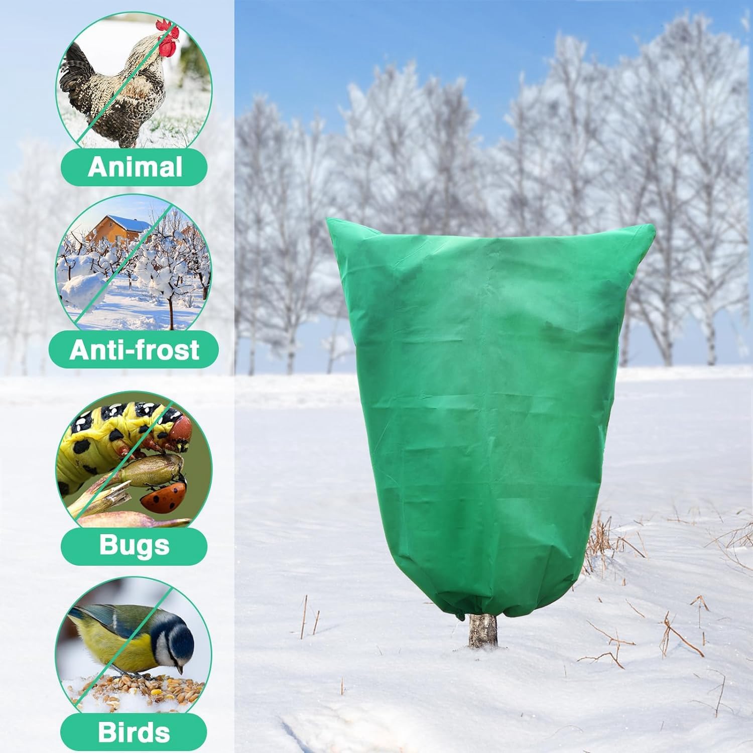 Confezione Da 2 Coperture Antigelo Per Piante Pop-Up – Protezione Invernale Per Arbusti E Vasi, 55x55x58 Cm - 3