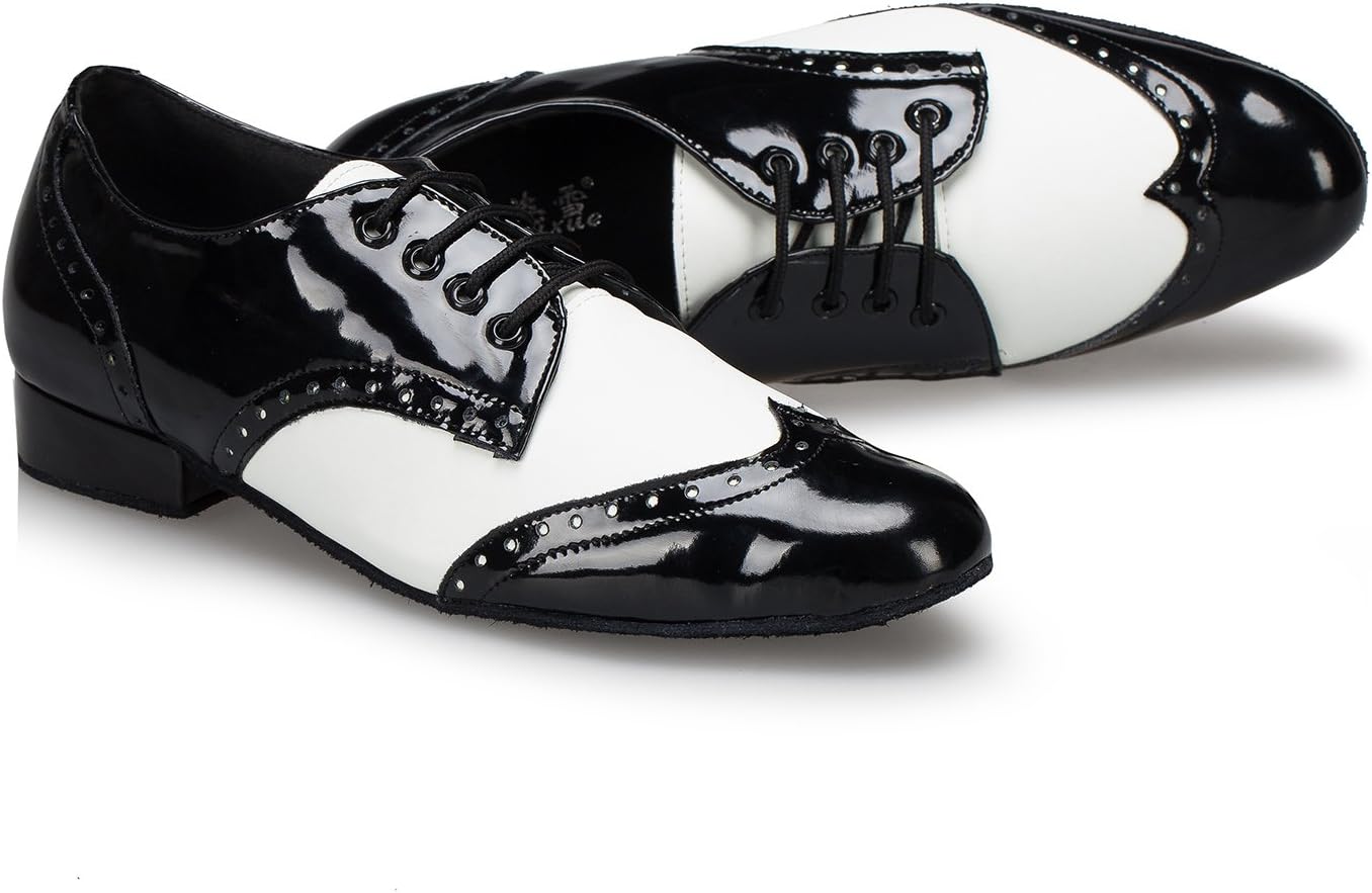 Mens Modern Classic Latin Lace-up Closed Toe Ballroom Standard Dance Shoes