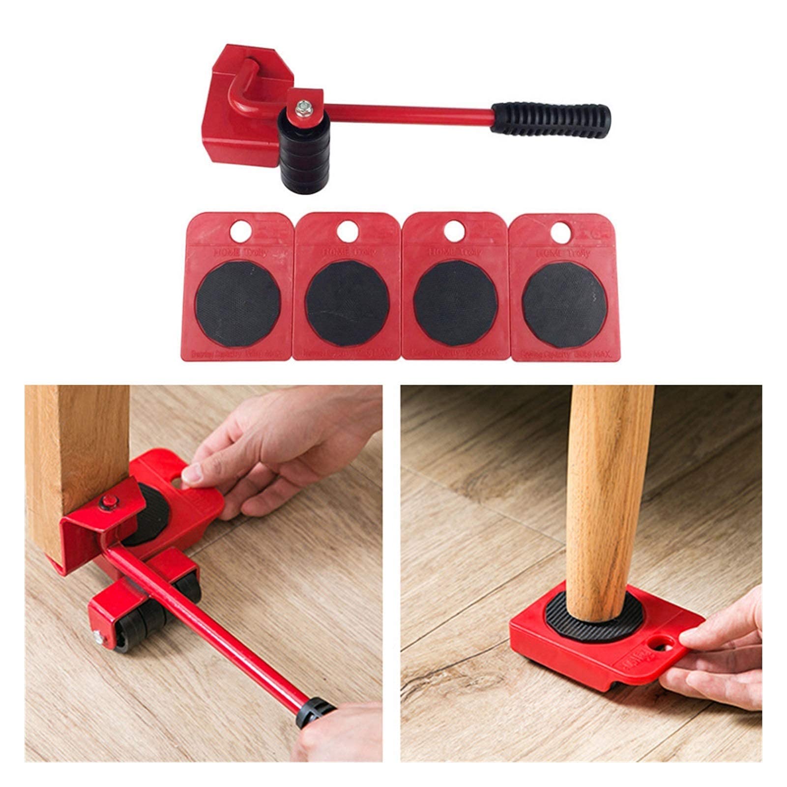 Trasportatore di mobili 4 Pezzi Si muove Mobili Strumento di Trasporto Shifter Ruota Mobile Dispositivo di Scorrimento Rullo di rimozione Strumenti in Movimento Pesante Solleva Facilmente Oggetti PE