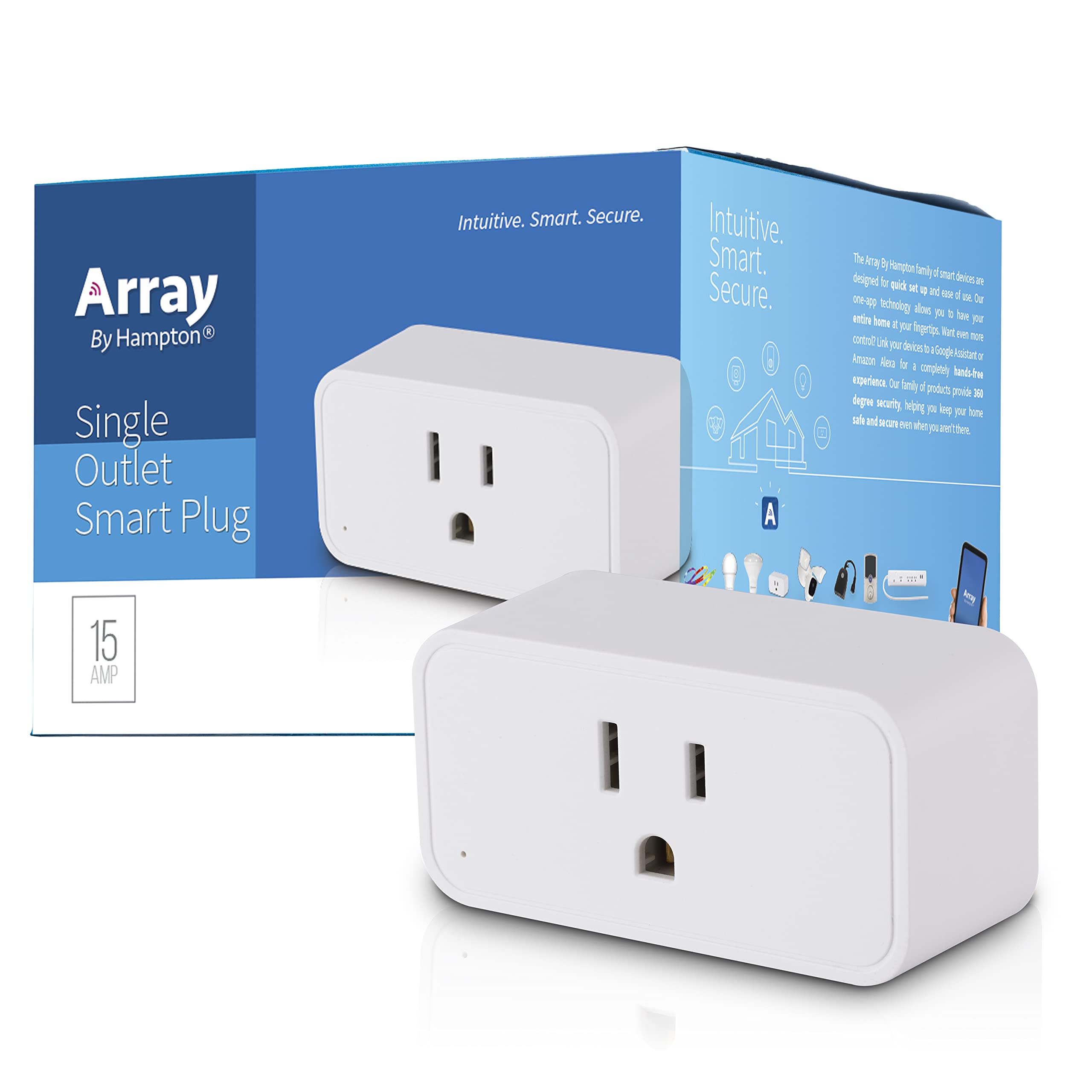 Array by HamptonSmart Wi-Fi Plug Adaptor, 1 Pack - Smart Plug to Connect Your Devices to Your Wi-Fi