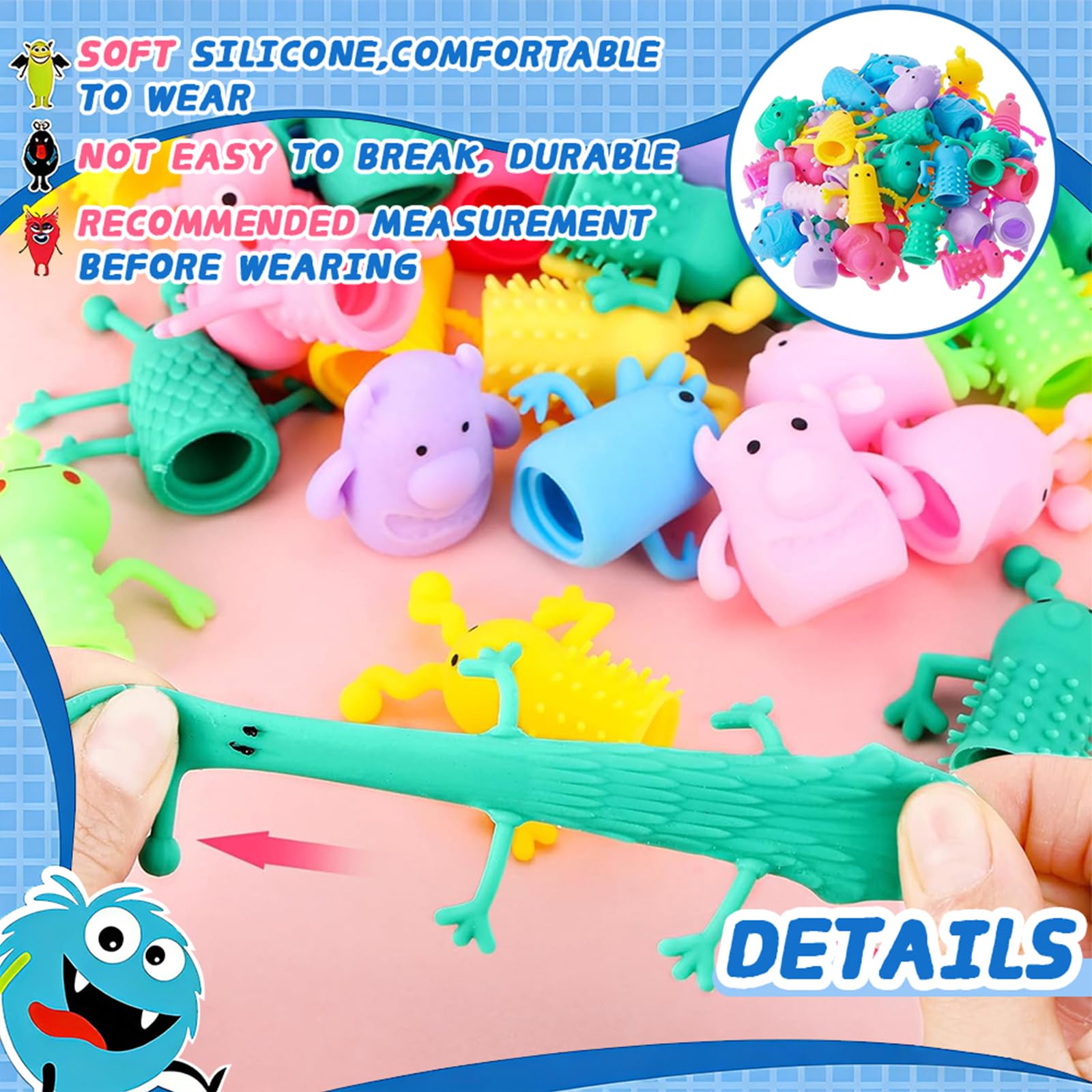 30pcs Bambole da Dito, Marionette da Dito per Mostro Occhio Marionette da Dito, Perfetto per Festival, Festa di Cosplay, Festa di Pasqua, Colore casuale