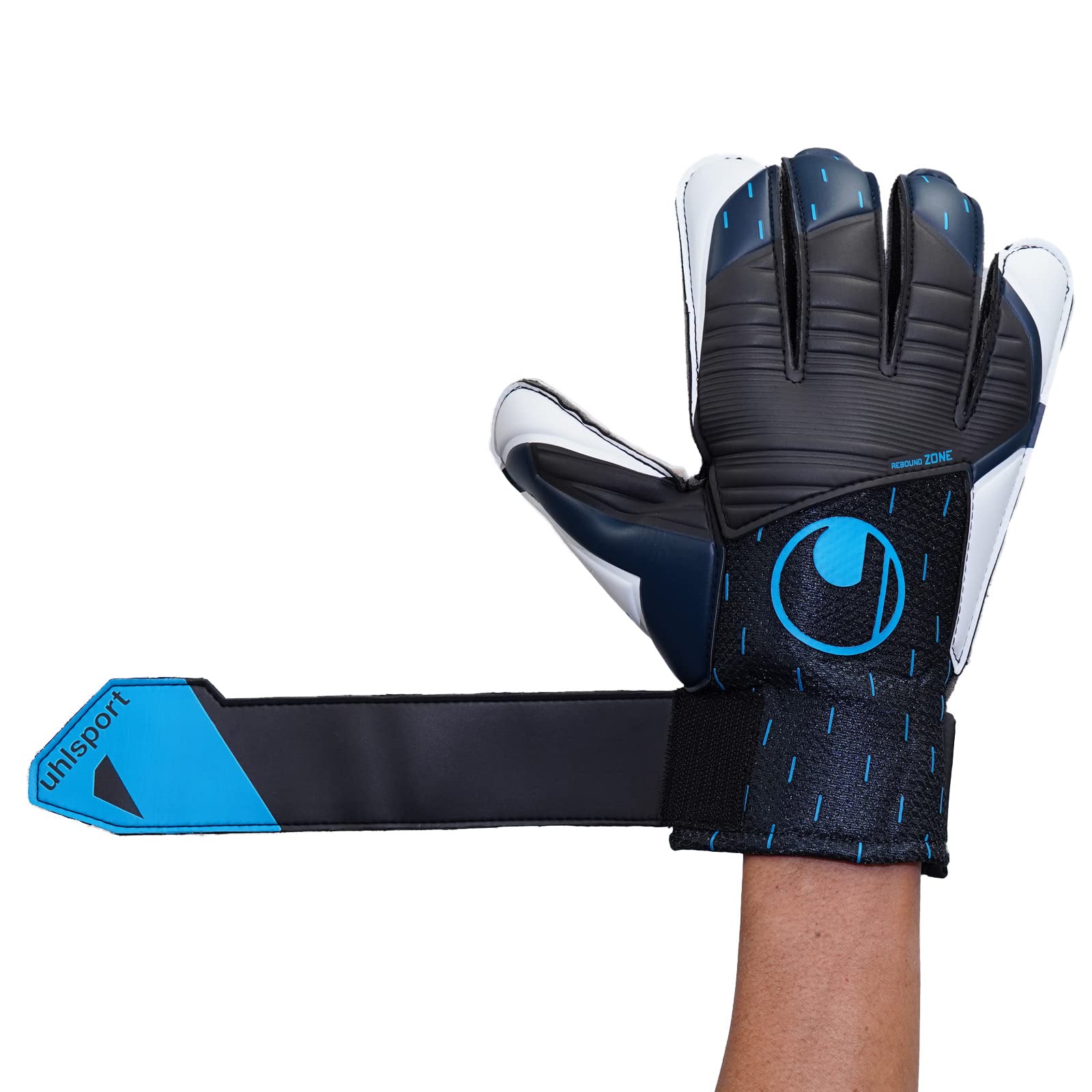 Luva de Goleiro Uhlsport Speed Contact Starter Soft Azul Tamanho