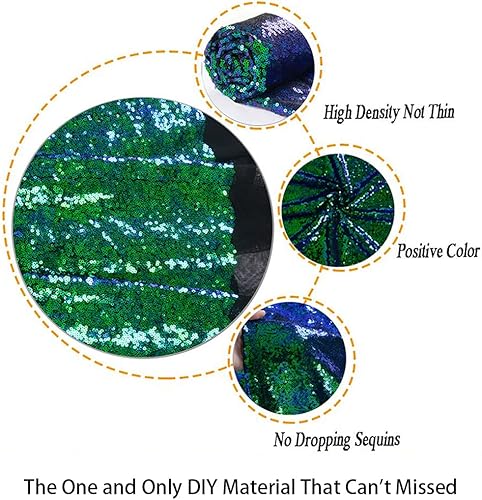 Miniatura 3 de ShiDianYi The Yard - Tela de lentejuelas brillantes, material para coser telón de fondo, mantel, lino, mantel de lentejuelas, camino de mesa,