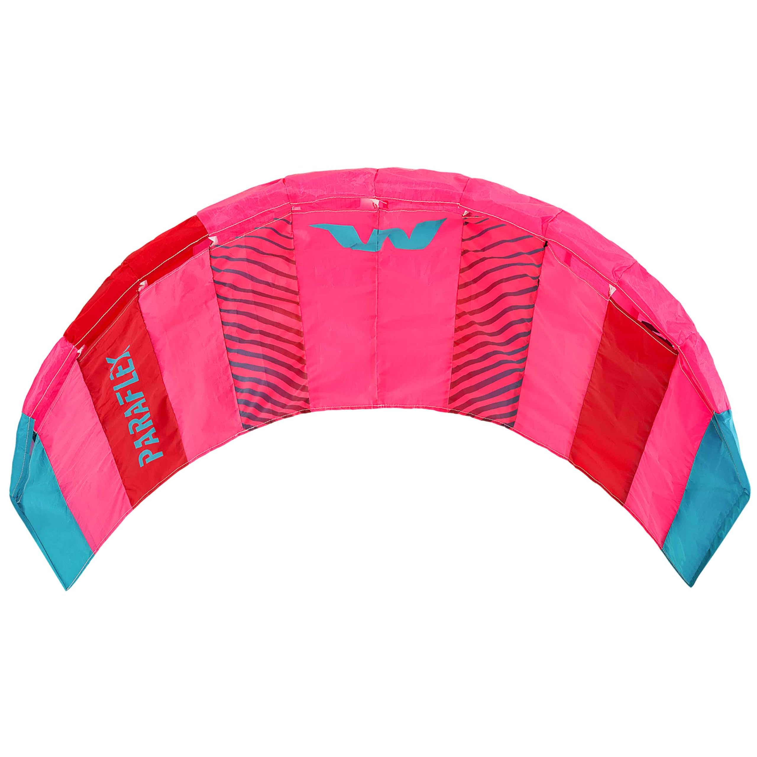 Wolkenstürmer Paraflex Basic 1.7 Aquilone pilotabile, poliestere Ripstop 70D, rosa, 170 cm, da 14 anni, 2 righe 45 kg