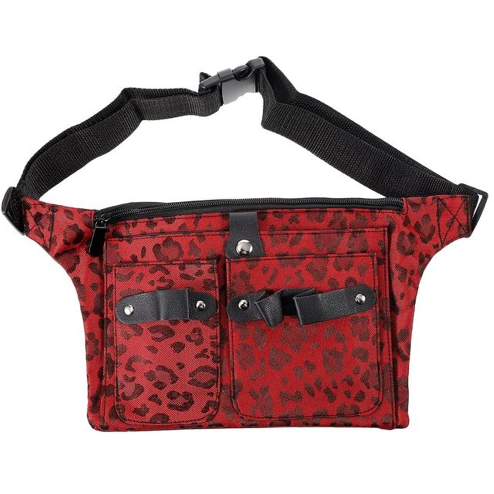 FDEFIRTFG Hairdressing Tool Belt Bag, Hairdressing Scissors Pouch Belt Multifunctional Hairdresser Bag for Hairdressers(Red)