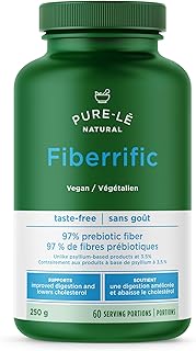 Fiberrific 250g (60 servings) Fiber Supplement - Mixes clear, NO taste, NO texture, NEVER Thickens. Can be used in cooking and baking. Ultra Premium Digestive Supplement - No Fillers or Binders, No Artificial Ingredients