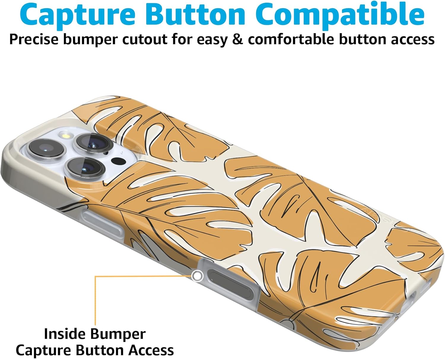 Casely iPhone 16 Pro Case | Island Time | Tropical Leaves Floral | Compatible with MagSafe | Classic Ultra Slim Design