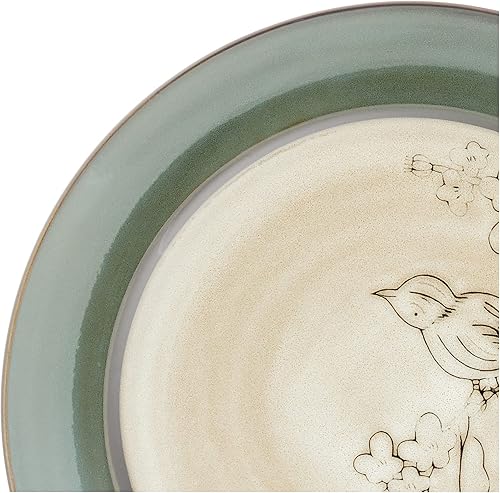 Miniatura 7 de Gourmet Basics Song Bird - Vajilla (16 piezas), color verde, gris