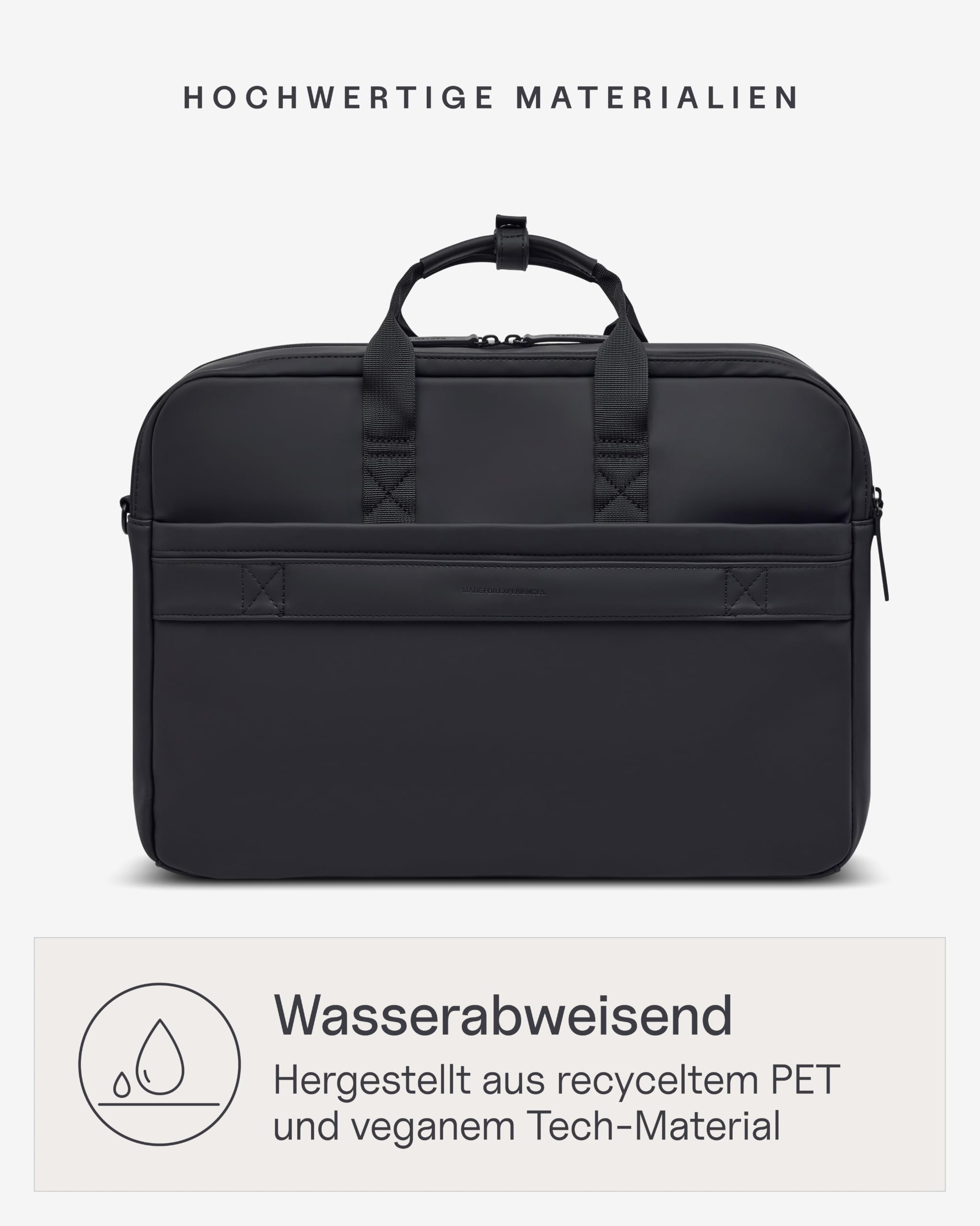 Kapten & Son Bodo Laptoptasche Schwarz 15 Zoll Laptop Aktentasche Herren