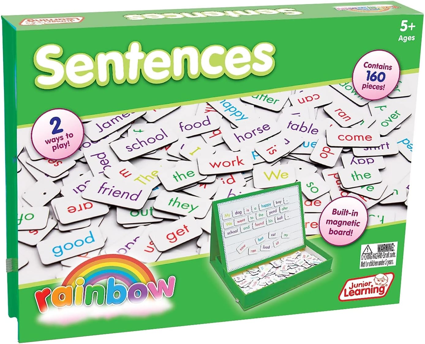 Junior Learning Rainbow Sentences, 160 Pieces