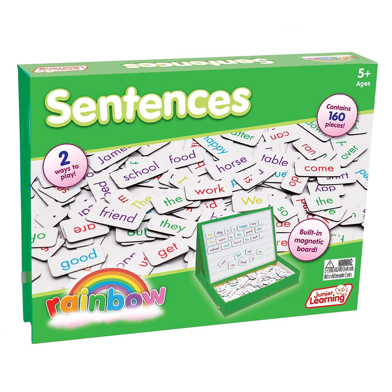 Junior LearningJL612 Rainbow Sentences Magnetic Resource, Multicolor