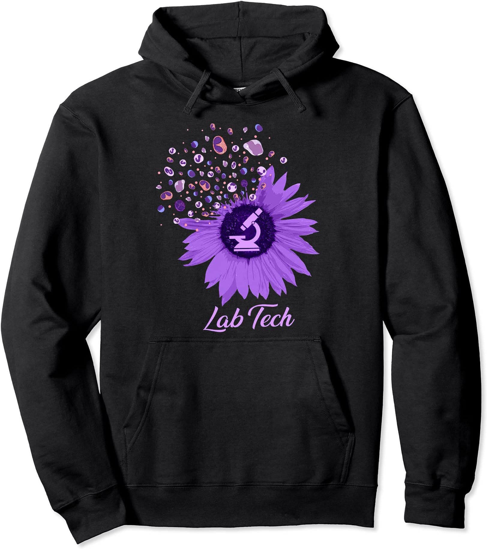Lab Tech SunFlower Med Tech Funny Medical Technician Lab Pullover Hoodie