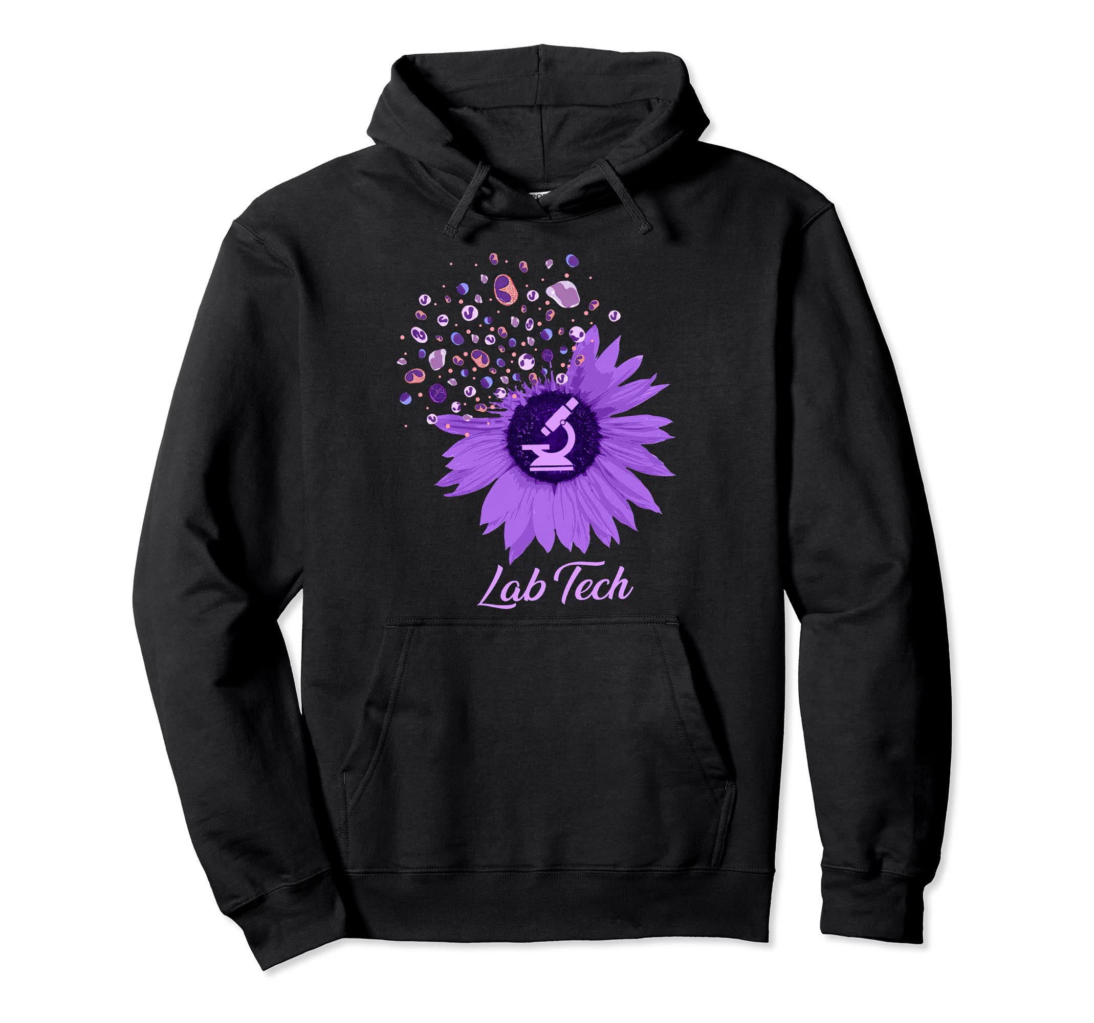 Lab Tech SunFlower Med Tech Funny Medical Technician Lab Pullover Hoodie