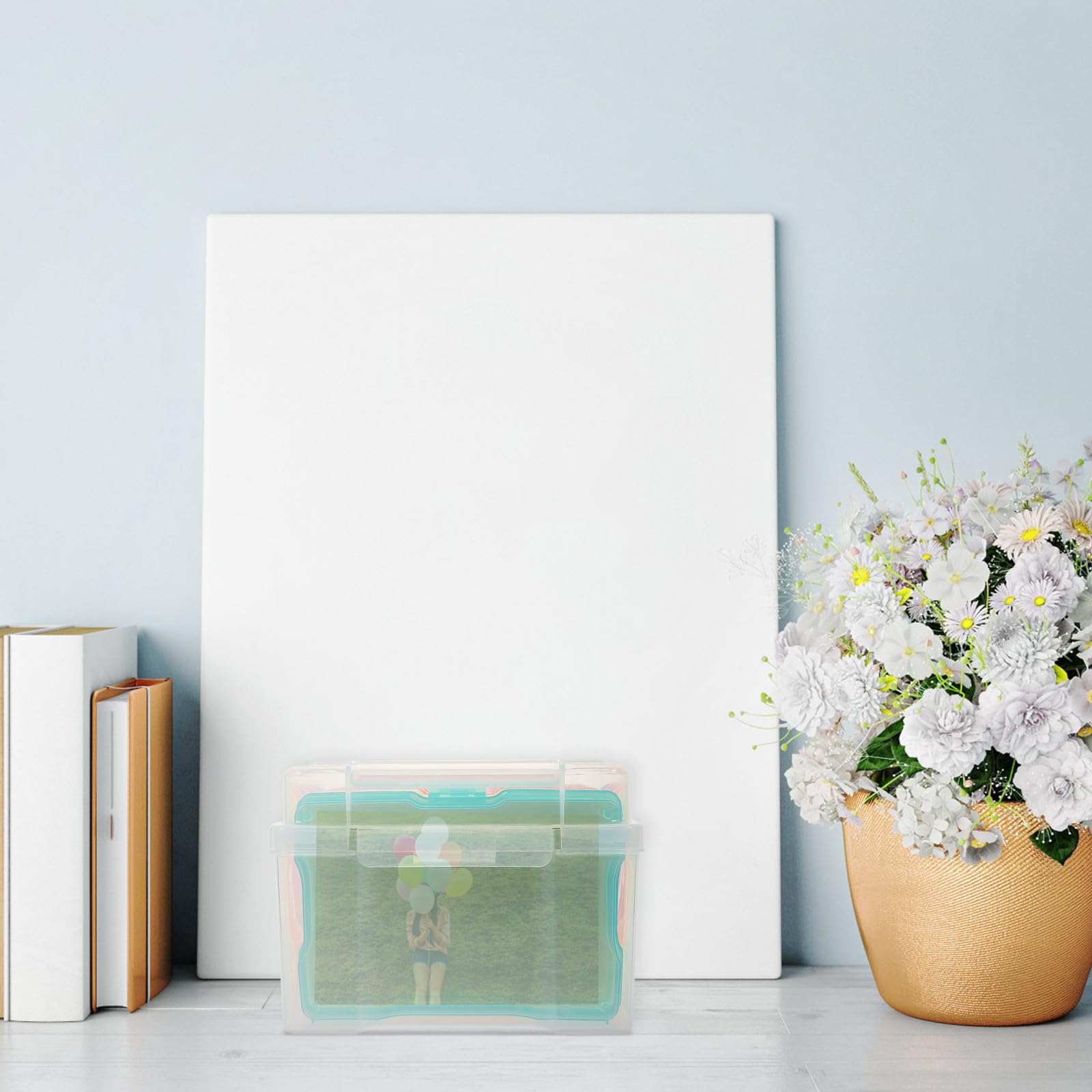 Abaodam Scatola Fotografica Multifunzionale in Plastica Colorata 4x6 Pollici Scomparti per Archivio Foto e Carte, Contenitore Porta Carte per Casa e Ufficio, Organizer Pratico