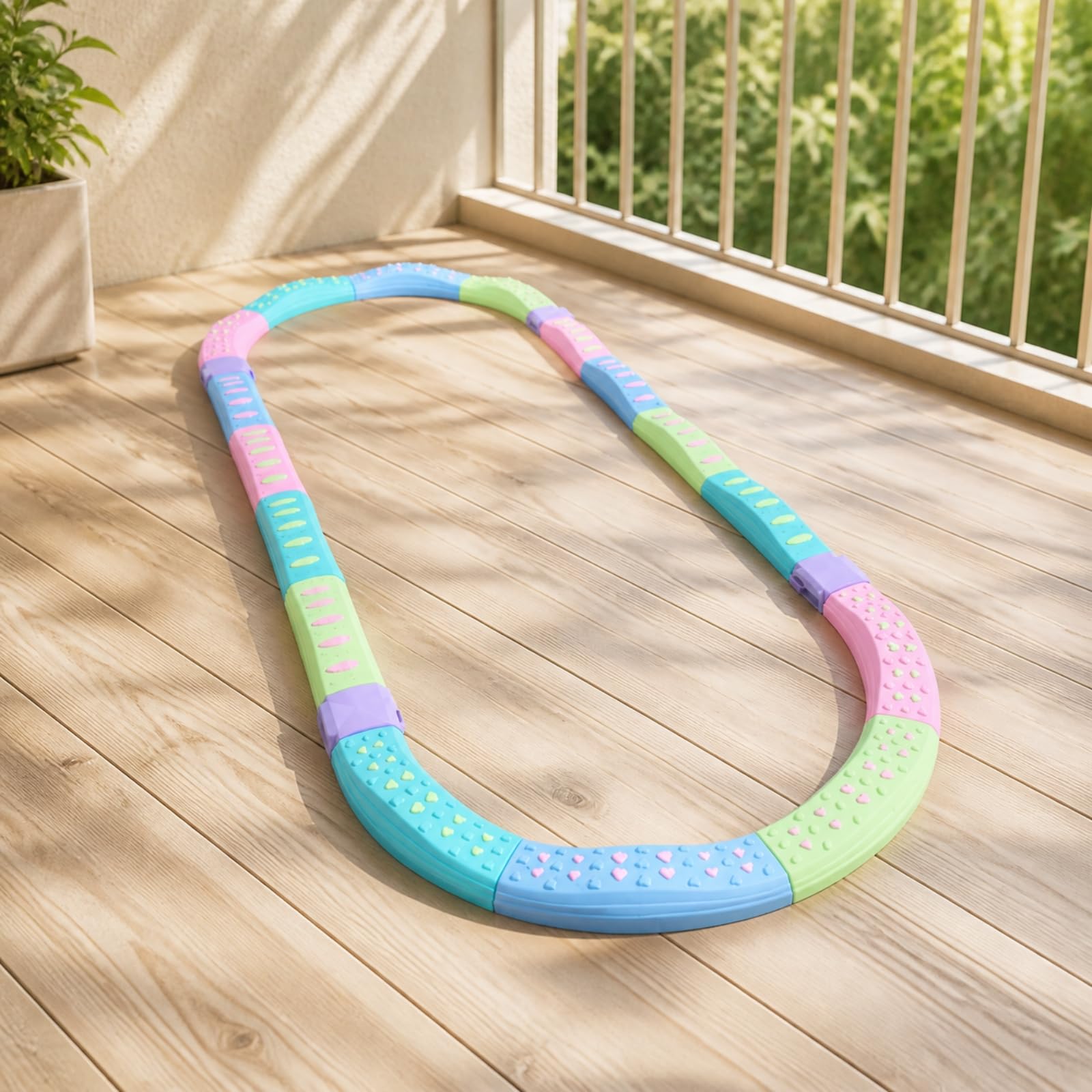 20 Pezzi Percorso di Equilibrio con Blocchi di Supporto Antiscivolo Balance Board Portatile Blocchi Impilabili per attività Sensoriali, Casa, Stile B