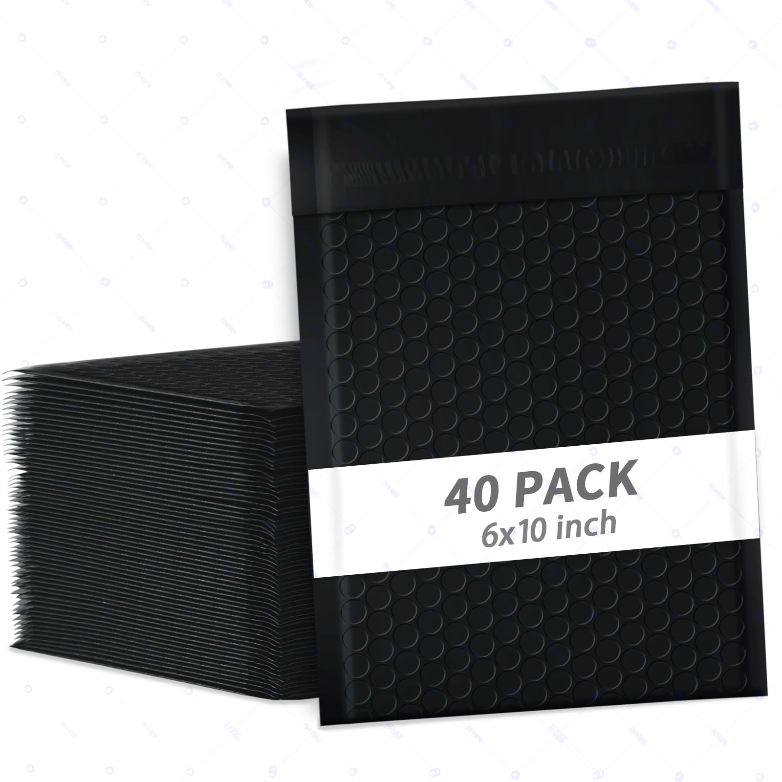 skardeco 6x10 Inch Black Bubble Mailers 40 Pack Self-Seal Poly Padded Envelopes Suitable for Small Businesses to Package and Mail Jewelry Cosmetics, Electronic Products, Cards (Black, 6x10-40) โ image 1
