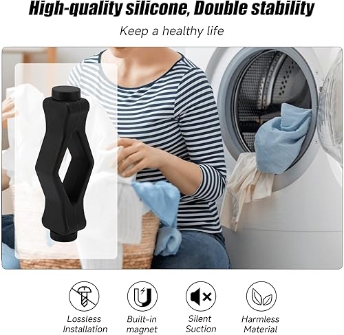 Miniatura 4 de Accesorio de puerta de lavadora de carga frontal, tapón abierto de silicona para lavadora, soporte magnético para puerta de arandela, abridor de