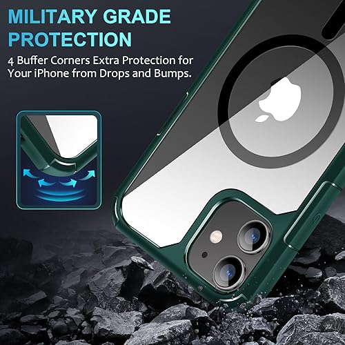Miniatura 3 de ZZDZZ Funda magnética diseñada para iPhone Xs Max compatible con MagSafe con protector de pantalla y protector de lente de cámara, funda protectora