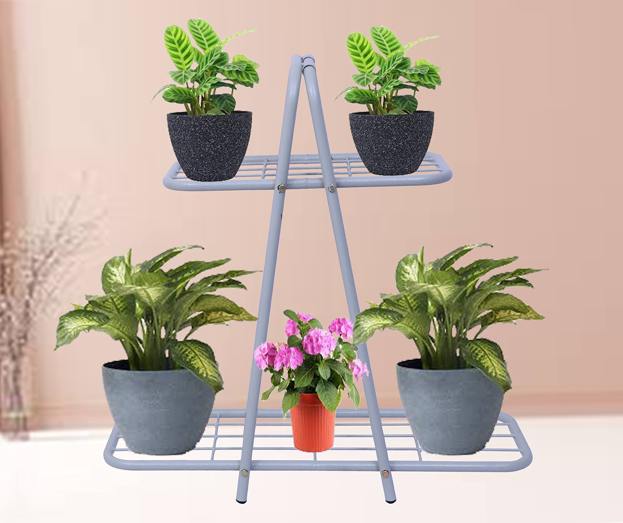 D&V ENGINEERING - Creative in innovation Metal Multi Layer Flower Pot Stand, Plant stand for Indoor or Outdoor (Grey) (B09MBYX9RM) Amazon Price History, Amazon Price Tracker